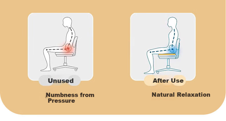 Meiwu Craftsman Office Warm Seat Cushion Chair Pad Hemorrhoid Memory Foam Seat Cushion Long Sitting Essential Butt Cushion 5