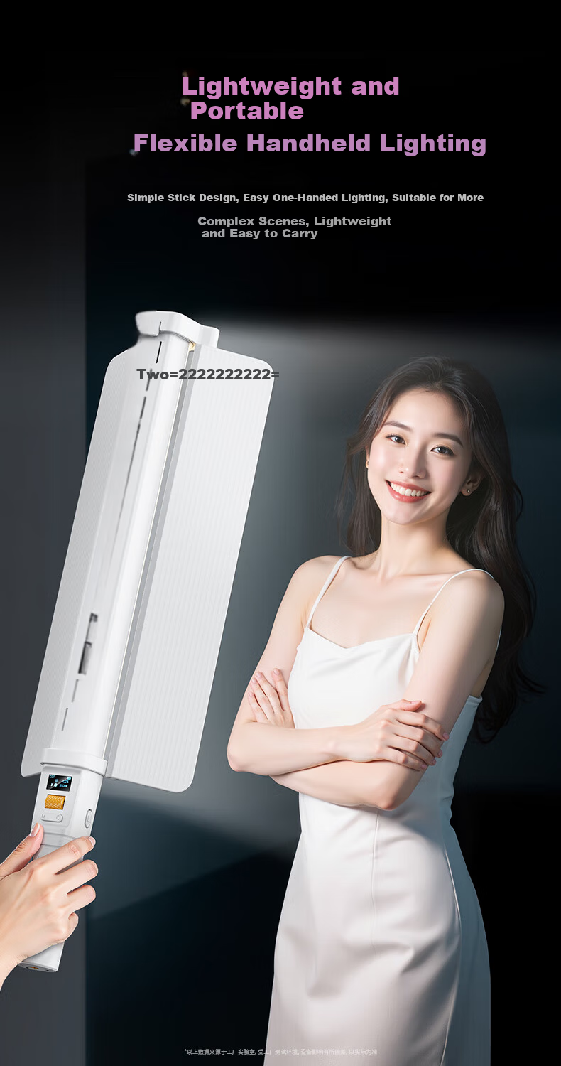 Kerunle RGB Handheld LED Full-Color Fill Light Stick Portable Adjustable Color Temperature Professional Video Photography Soft Light Outdoor Night Scene Light Stick 10