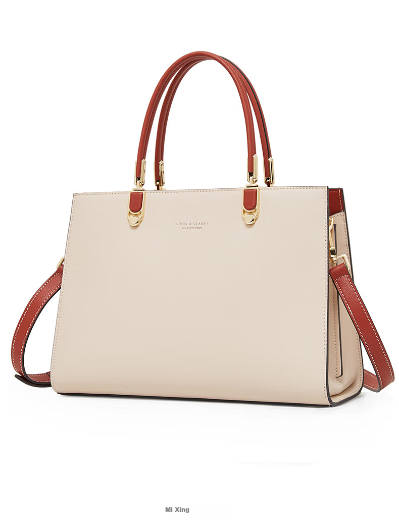 Geshiman Women's Minimalist Shoulder Crossbody Bag Large Capacity Commuter Mom Bag Birthday Gift 7231 Beige 10