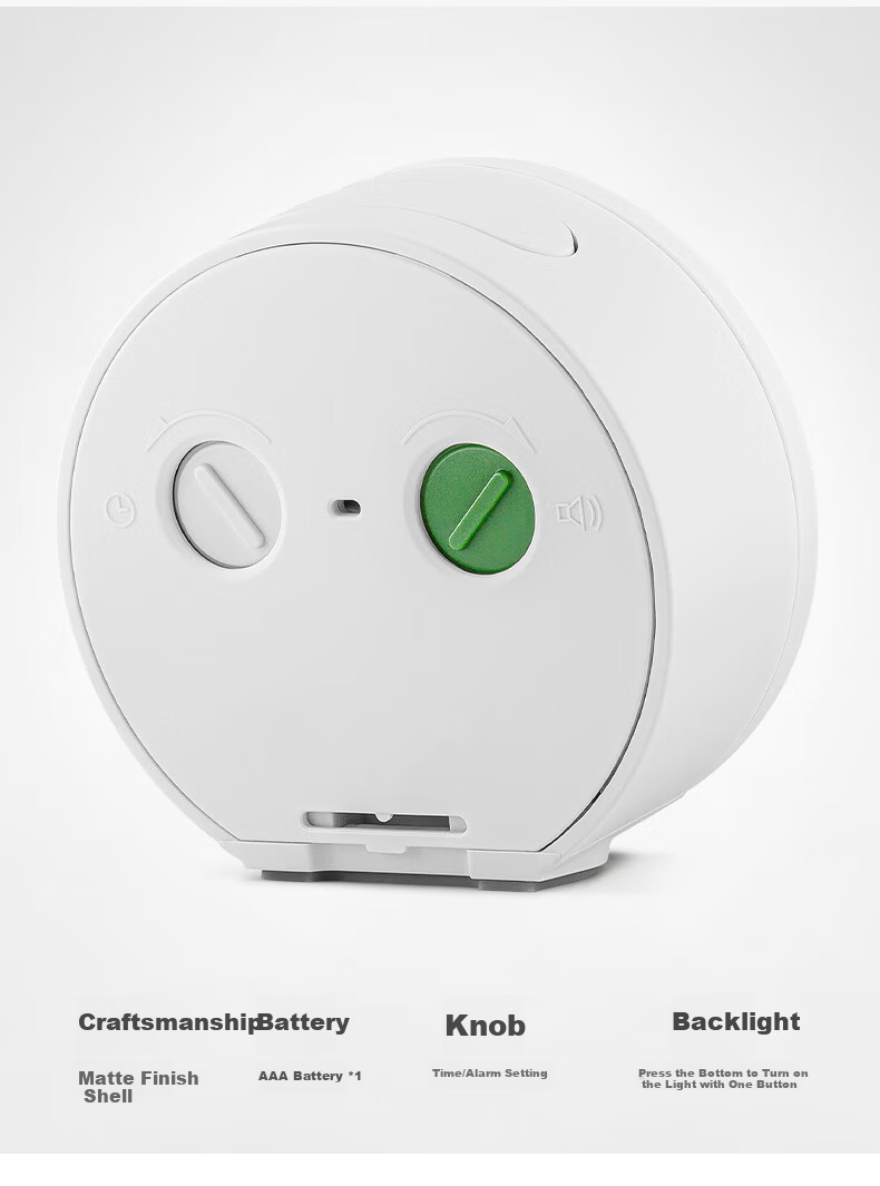 BRAUN German Brand Imported Mini Alarm Clock, Compact Design with Loud Volume, Powerful Wake-Up Device, One-Button Snooze Function, Night Light, Bedroom Bedside Clock, Birthday Gift for Friends, Back-To Season Present 8