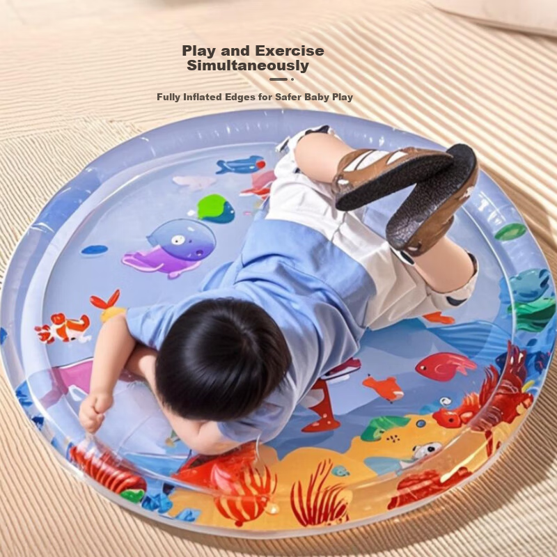 9i9 Kids Water Pat Mat Baby Crawling Mat Toy Training Large Thickened Cooling Mat Four Seasons Seat Cushion Ocean