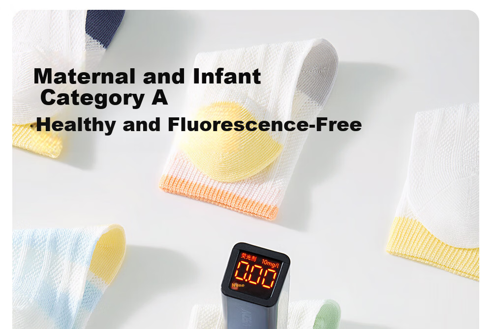 Betis Children's Socks 5-7 Years Summer Thin Cotton Class A Antibacterial Baby Mid-Calf Breathable Seamless Mesh Socks 24