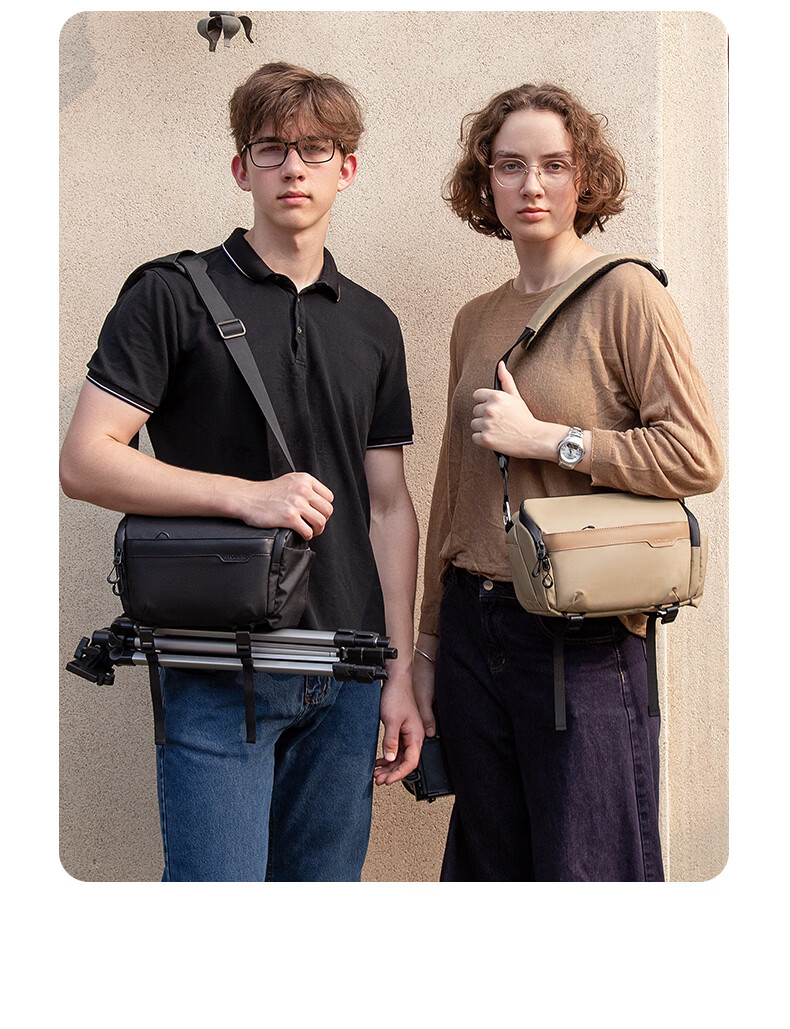 PULUOWEI Camera Bag Single Shoulder Crossbody Digital Professional Mirrorless DSLR Photography Outdoor Street Portable Camera DSLR Storage Bag 7