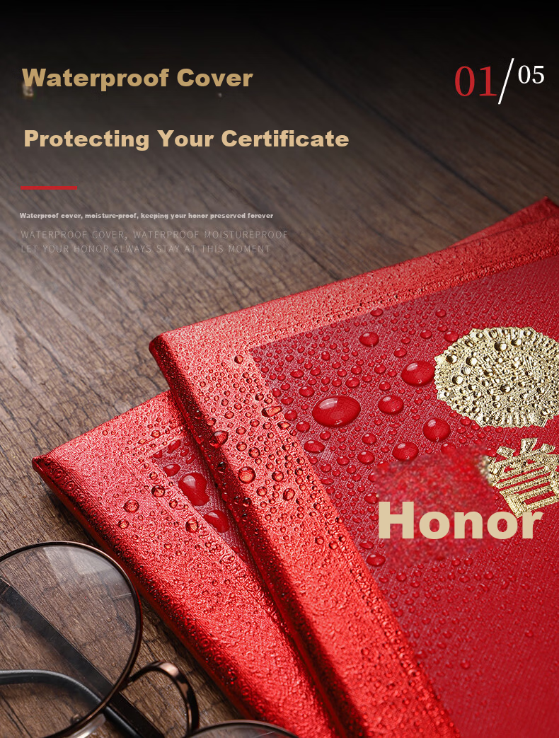 Elifo Honor Certificates 10-Pack 8K Medal Blank Award Certificates Training Commendation Recognition with 20 Inner Sheets 4