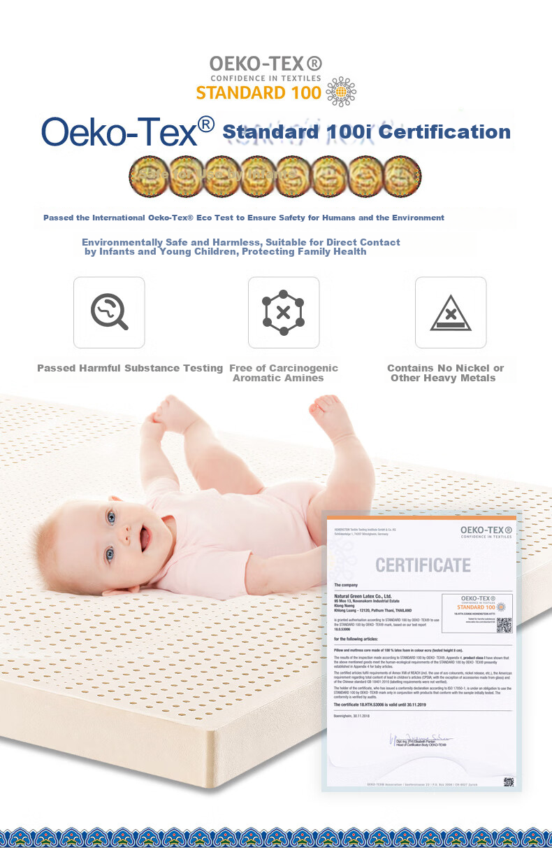 Paratex Student Latex Mattress Thailand Origin 0.9m Dormitory Bed Children Youth Thin Mattress 90x190cm 4