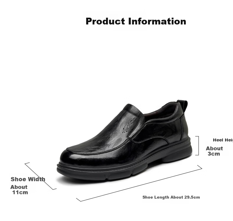 HLA Men's Slip-On Casual Commuter Leather Shoes HAAPXM1FBH091 Black Size 38 3