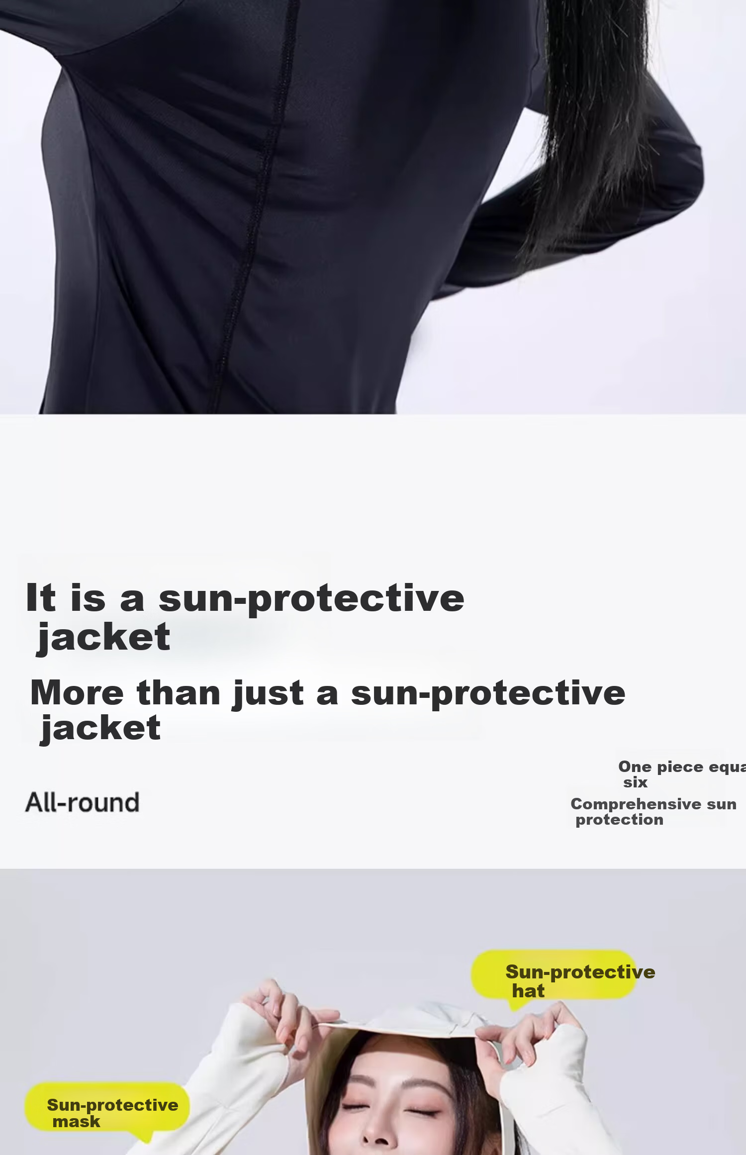 Moxun [Kunling Same Style] Slim Fit Hooded Ice Silk Sun Protection Jacket Ice Titanium Original Yarn Breathable Lightweight Sports Coat 22