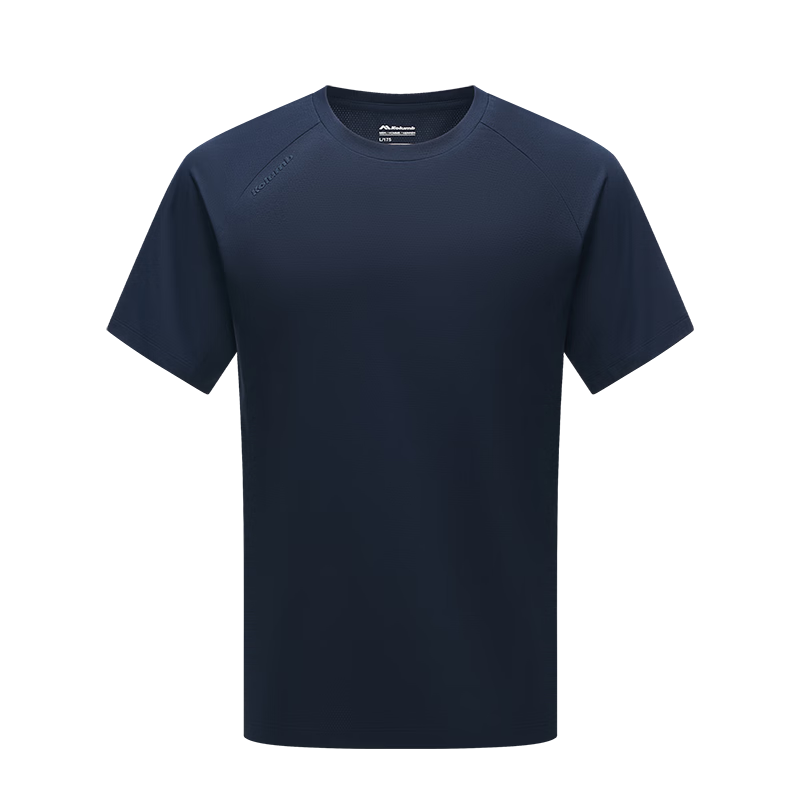 Kolumb Men's Moisture-Wicking Quick-Dry Hollow Jacquard Crew Neck Short Sleeve T-Shirt Commuting Running Half Sleeve Stardust Blue XL
