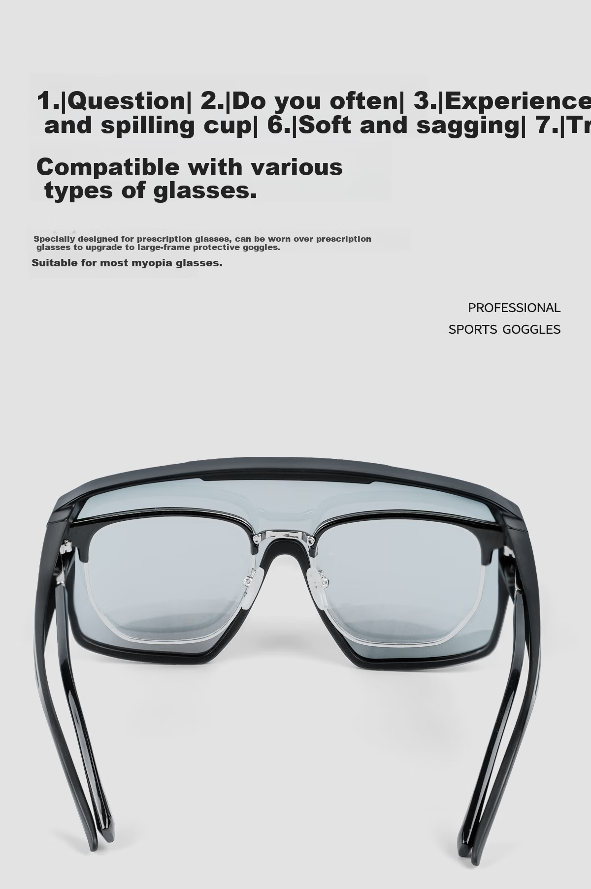 VOZAPOW Myopia Prescription Hiking Mountaineering Cycling Protective Polarized Sunglasses Fishing Driving Sunglasses 8