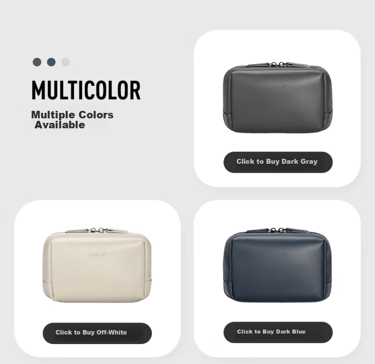 Pack All Multi-Functional Digital Accessories Storage Bag Large Capacity Charger Data Cable Organizer Accessories Bag Off-White 14