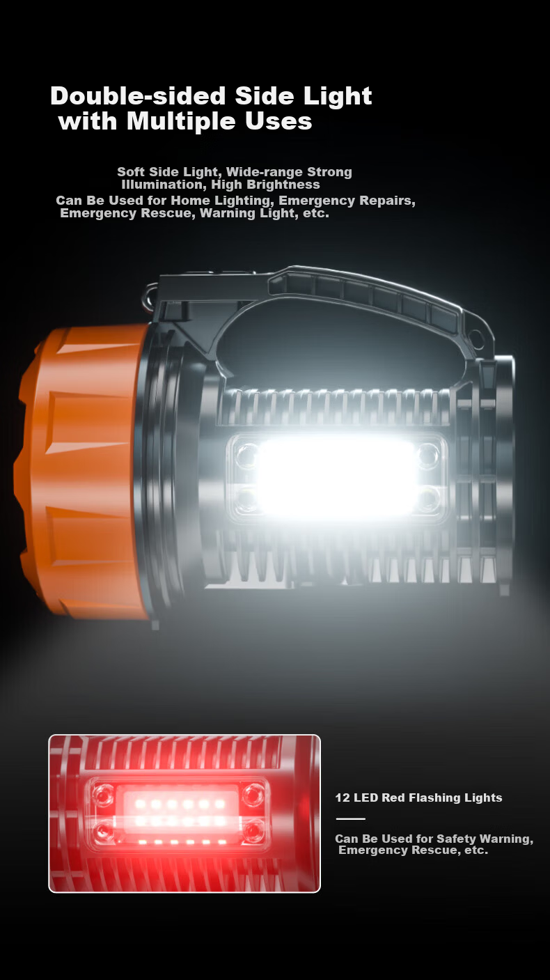 Warsun 9003 Dual Explosion-Proof LED Flashlight Rechargeable Military Ultra-Bright Patrol 5W 3.7V for Gas Stations and Chemical Use 9