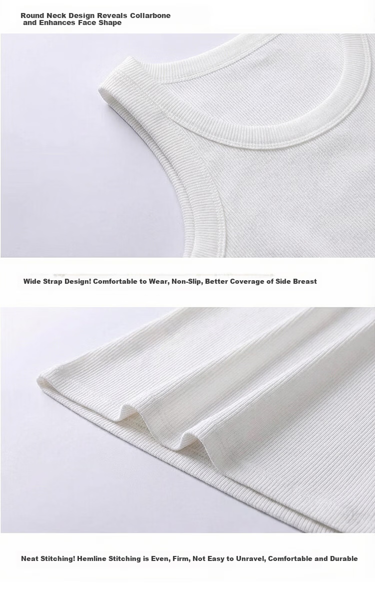 GUJIN 2-Pack Modal Tank Tops for Women Summer Thin Slim Fit Sleeveless Camisole Base Layer Shirt 13