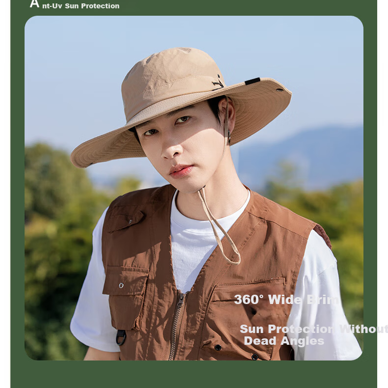 Warrior Fisherman Sun Protection Hat Sunshade Western Cowboy Hat Outdoor Hiking Fishing Cycling UV Protection Cap 3