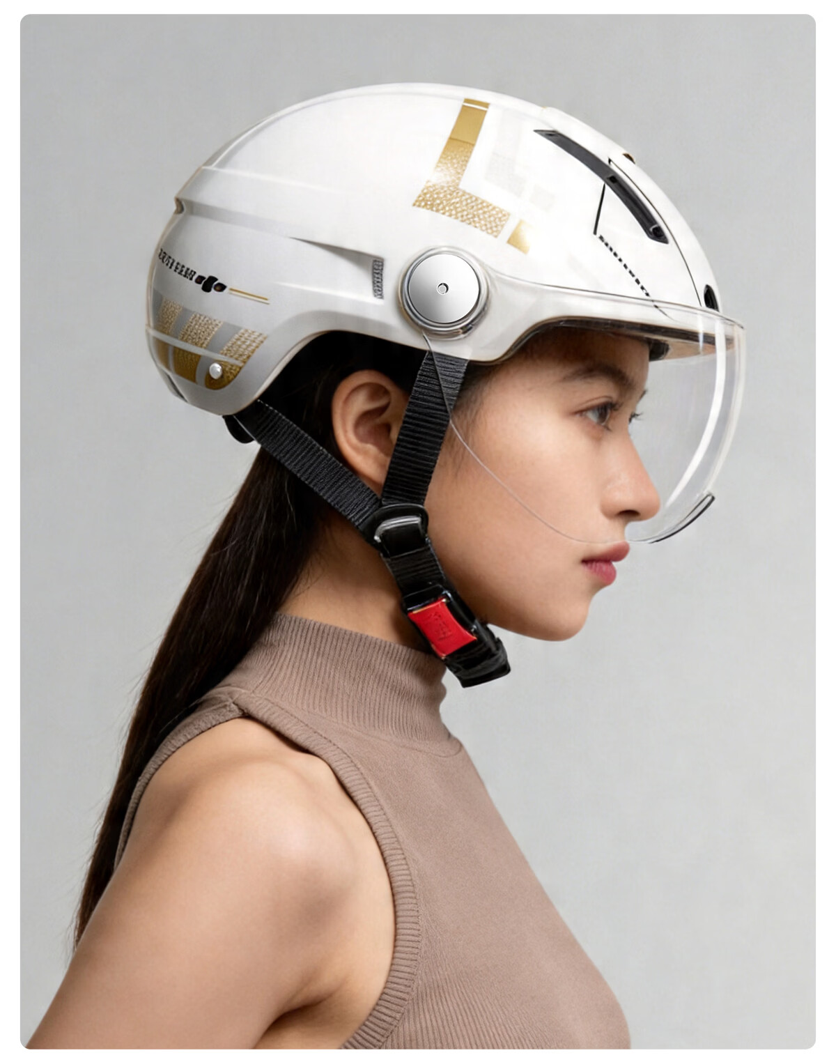 TWOBEE 3C Certified Helmet Electric Scooter Electric Bike Unisex Four-Season Safety Helmet Windproof Half Helmet Gray 21