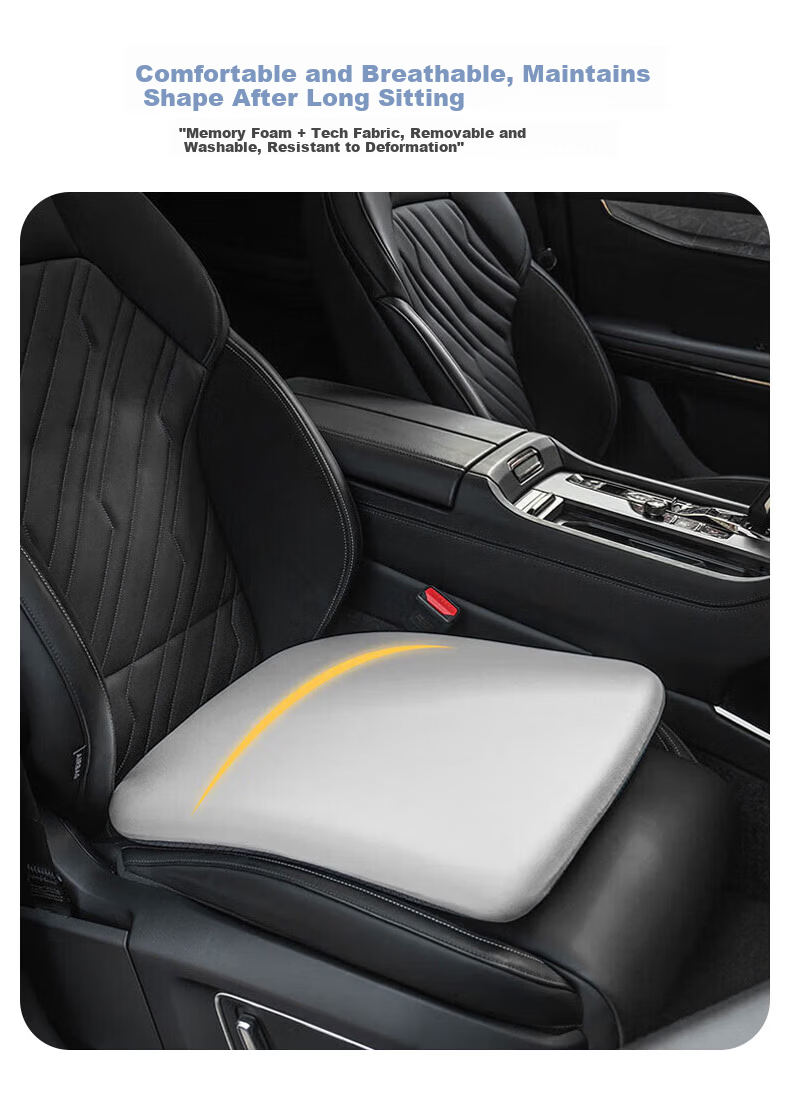 Nanjiren Office Seat Cushion Long Sitting Pressure Relief Chair Pad Classroom Anti-Pain Winter Car Memory Foam Soft Cushion 2
