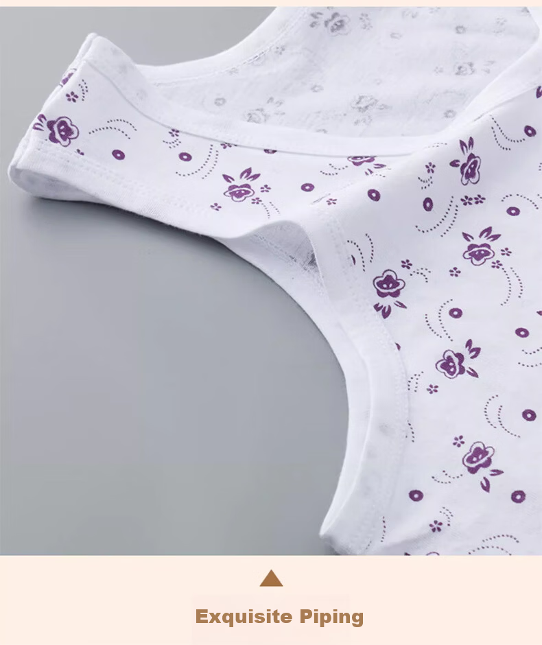 Langsha 2-Pack Cotton Vests for Middle-aged and Elderly Women, Loose Fit Thin Sleeveless Undershirts for Moms, Plus Size Elderly Sweat Shirts 11