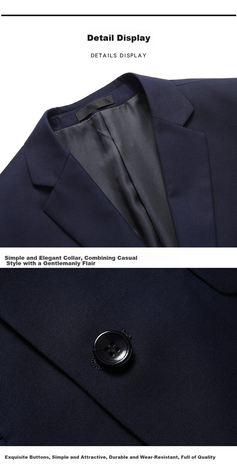 ROMON Men's Suit, Four Seasons Style, Slim Fit, Professional Business Formal Wear, Men's Suit Jacket, Casual Blazer, Men's Clothing 8