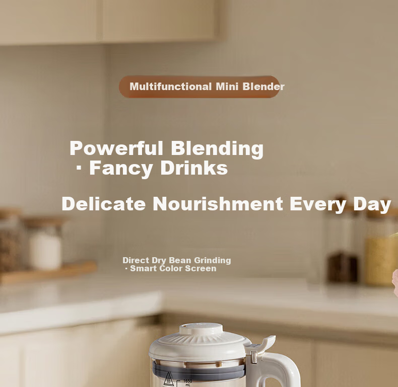 Yangzi Fully Automatic Soy Milk Maker and Blender 5-6 Functions, Self-Cleaning, 1.65L Large Capacity, 20-Blade Juicer B-005 1