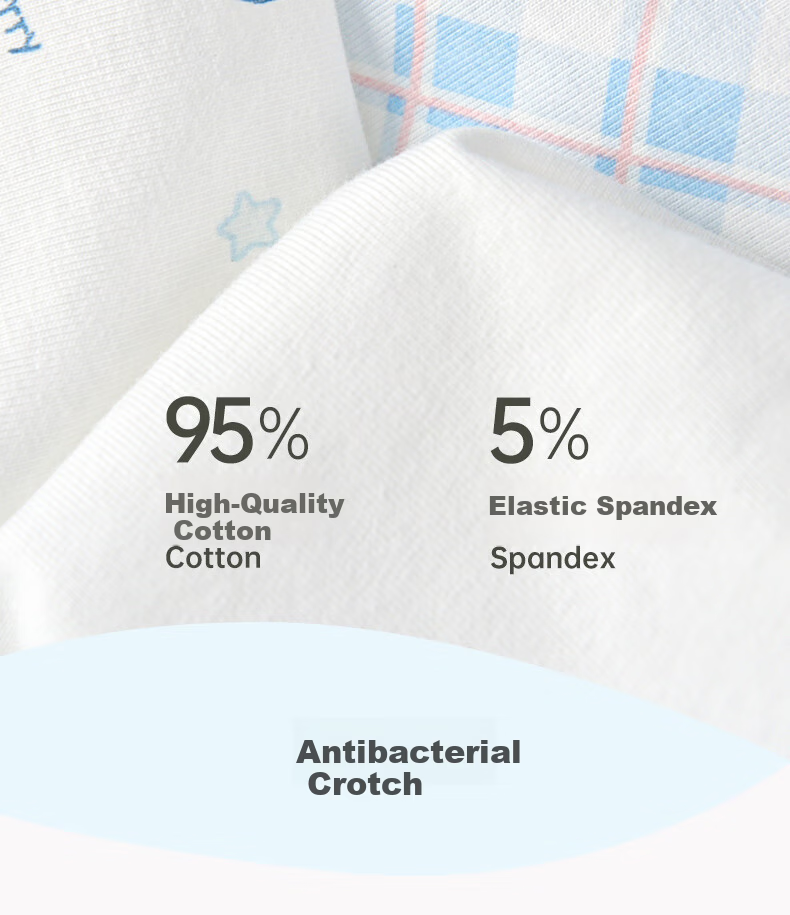 Ariel & Aurora Girls' 100% Cotton Underwear, Class A, Antibacterial, Triangle Briefs for Girls Ages 6-12, Student Girls 3