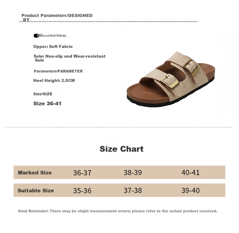 FOOTOPPO Birkenstock Style Women's Comfortable Outdoor Summer Slip-On Sandals Non-Slip Thick Sole Durable Summer Slippers 3