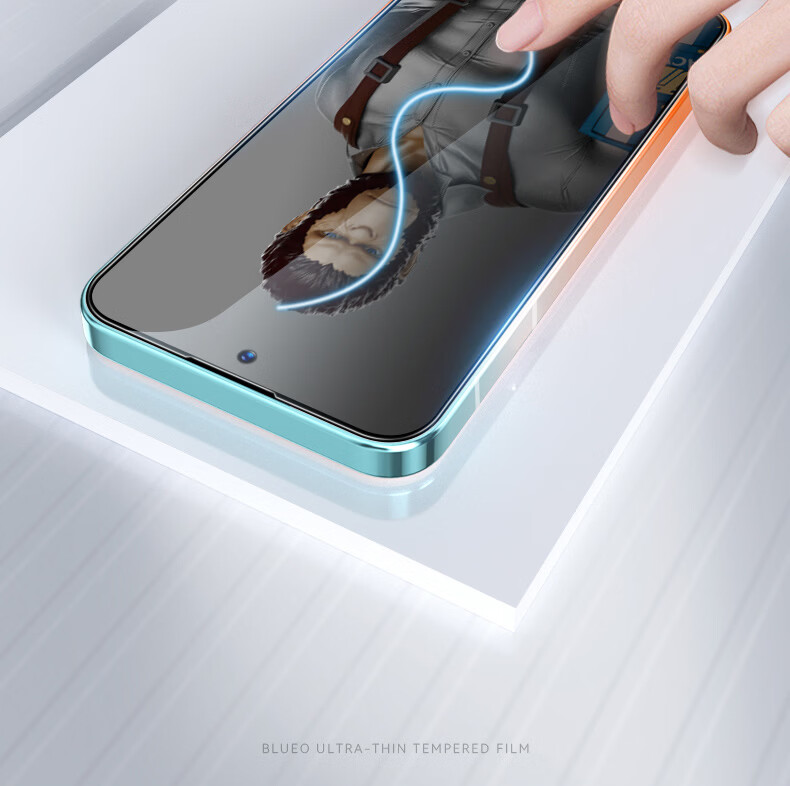 Mr. Blue Gorilla [Clear No Grid] Huawei Pura90promax Screen Protector Pura90promax Tempered Glass Anti-Fingerprint Privacy Dustproof Protective Film 4