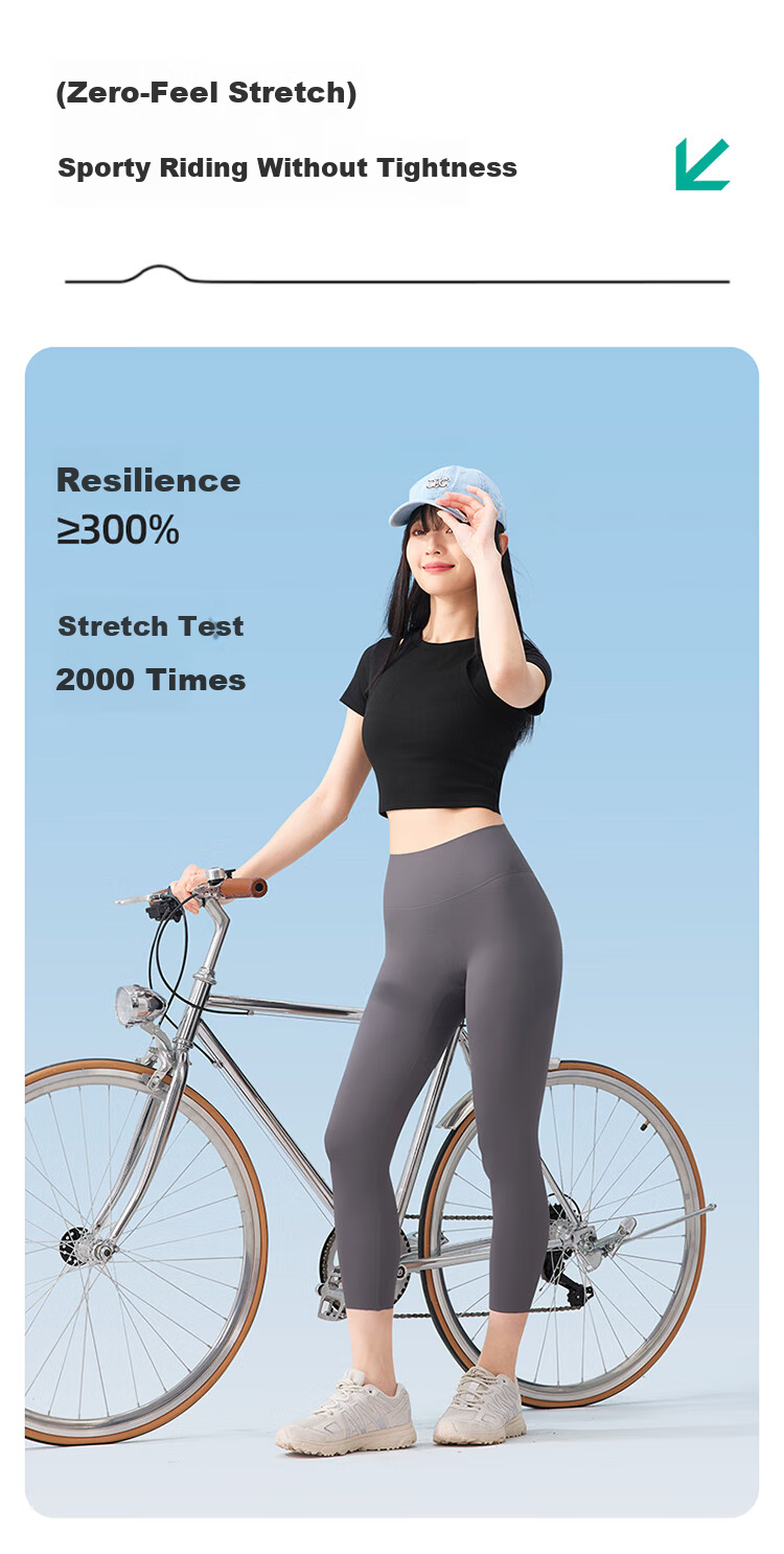 Urban Beauty High-Waist Elastic Slimming Nine-Point Sharkskin Leggings Summer Thin Yoga Pants Gray XL 11