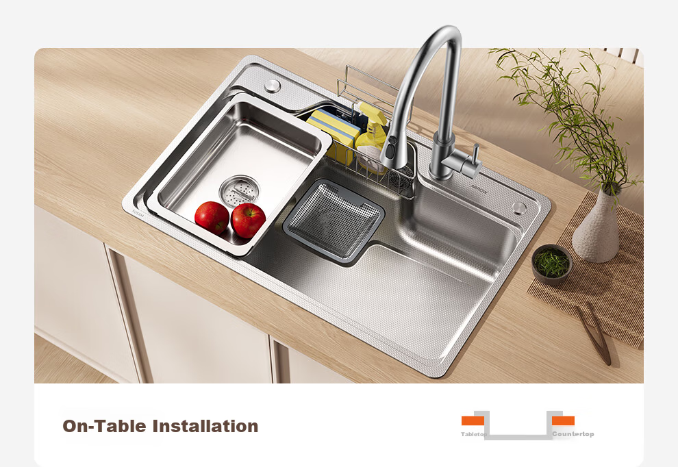 Arrow Treasure Basin 304 Stainless Steel Kitchen Sink Large Single Bowl Japanese Style Vegetable Washing Basin [15% Renewal Subsidy] 37