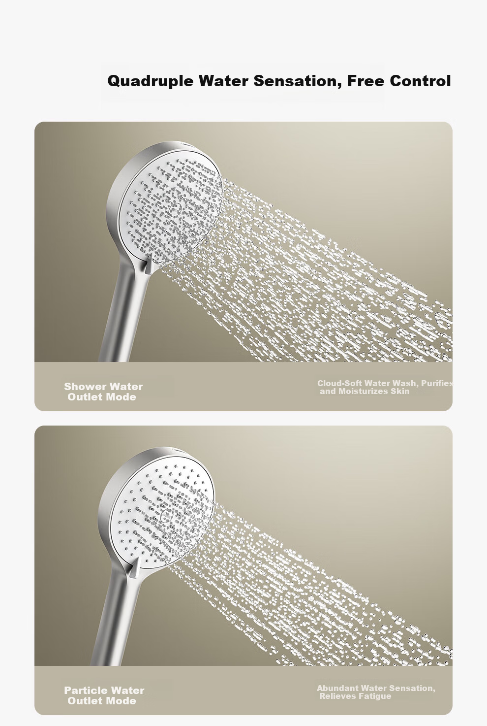 ARROW K150 Shower Set Three-Function Pressurized Spray Head Piano Key Giant Screen Top Spray AE33192MZCP 9
