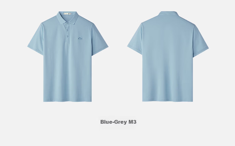 HLA Hailan Home Men's Short Sleeve Polo Shirt 26 Runway Same Style Mountain Not High Series Cool Short Sleeve Summer 14