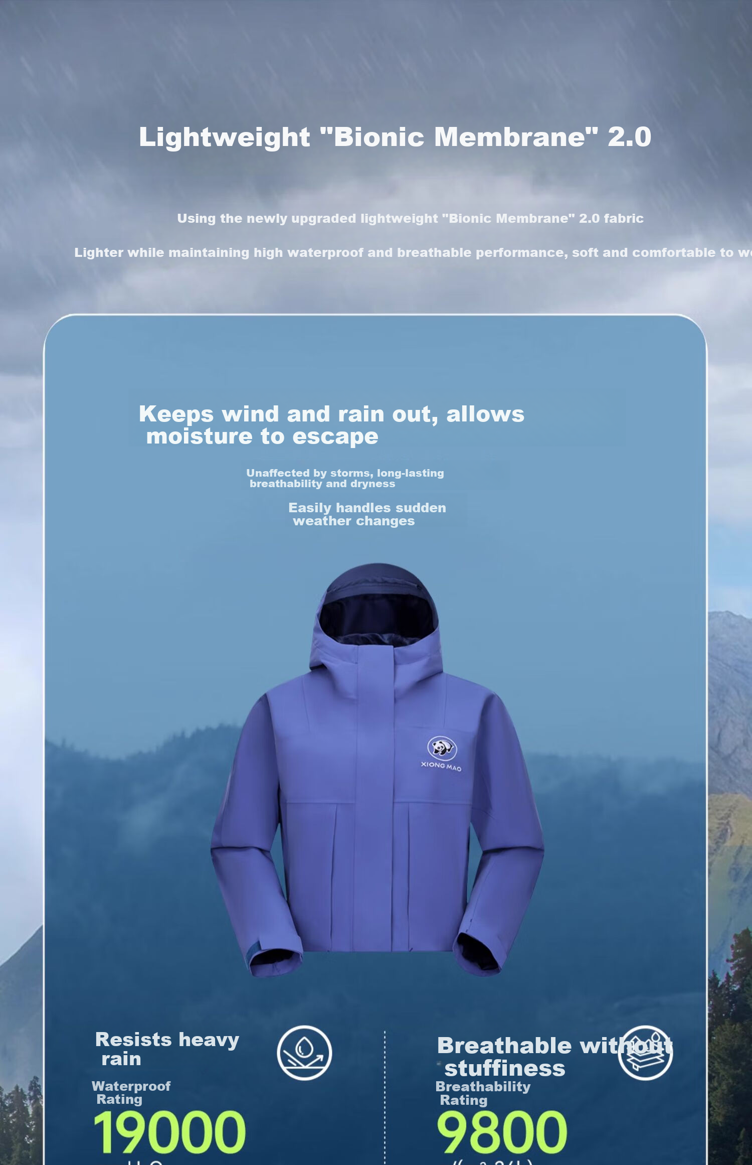 CAMEL Panda Single-Layer Short Outdoor Jacket Women's 2025 New Windproof Waterproof Casual Coat 2XL 3
