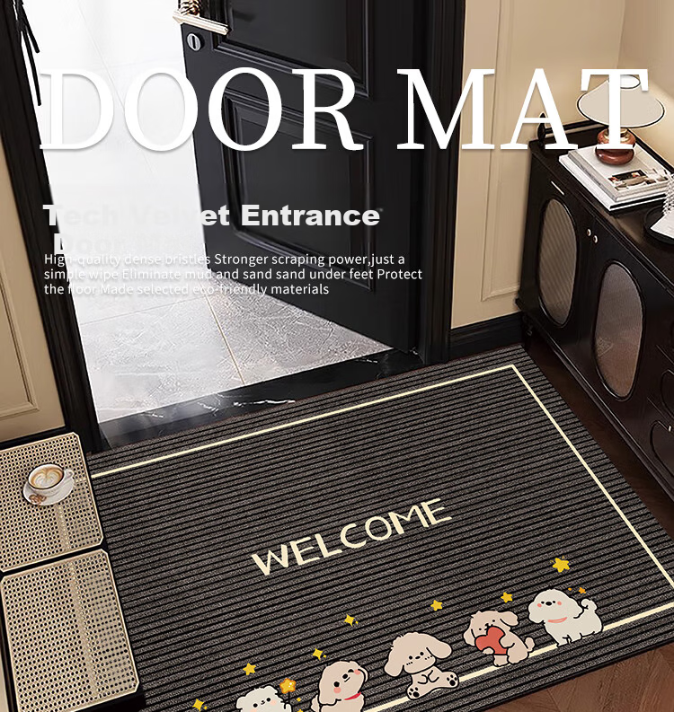 Bodisi Entrance Door Mat, Customizable Water-Absorbent Non-Slip Floor Mat for Entryway and Bathroom, 120x80CM 1