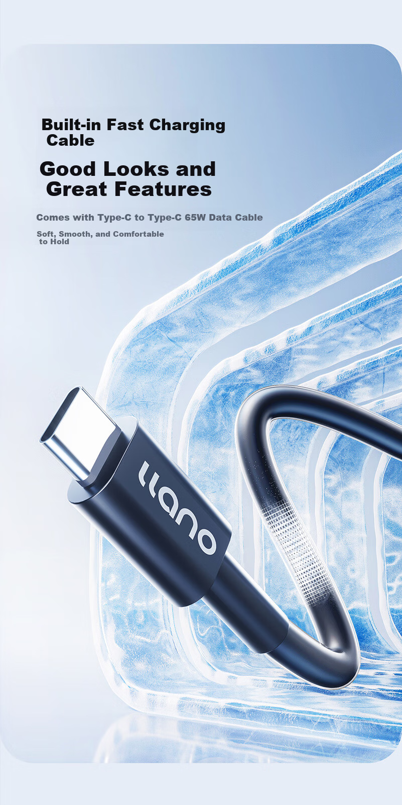 Llano 100W Gallium Nitride Charger Set, Compatible with Apple 18/17 Samsung Xiaomi Phones, Fast Charging Head PD65W Laptop Macbook Pro Multi-Port Type-C Cable 7