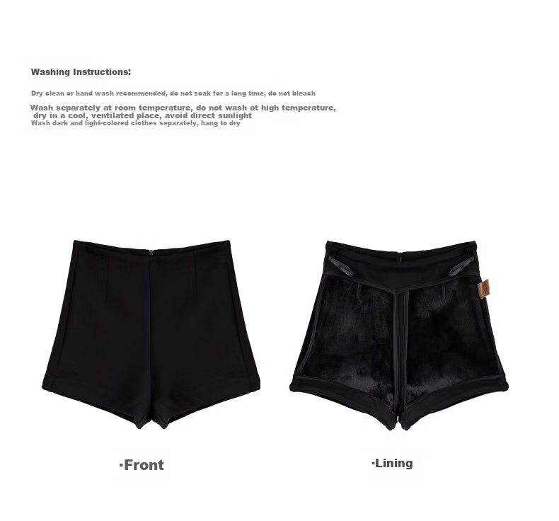 Xueqiman Black High-Waist A-Line Slim Fit Suit Shorts for Women Spring Summer 2026 Boot Pants 5