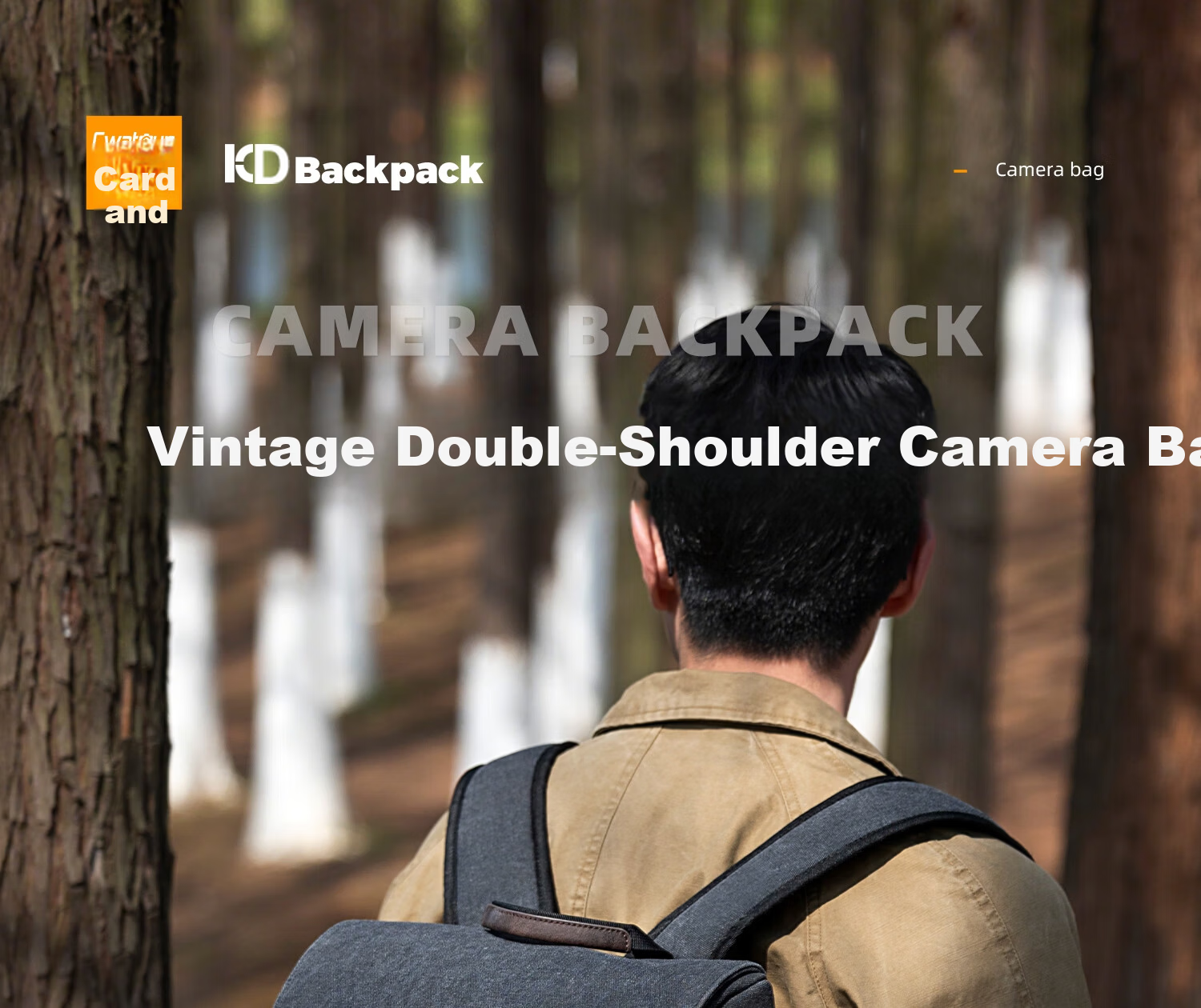 CWATCUN Vintage Camera Bag, Double Shoulder Photography Backpack with Separate Compartments for Top And Bottom, Scratch-Resistant, Wear-Resistant, Large Capacity, Waterproof Photography Bag, Portable Bag 1