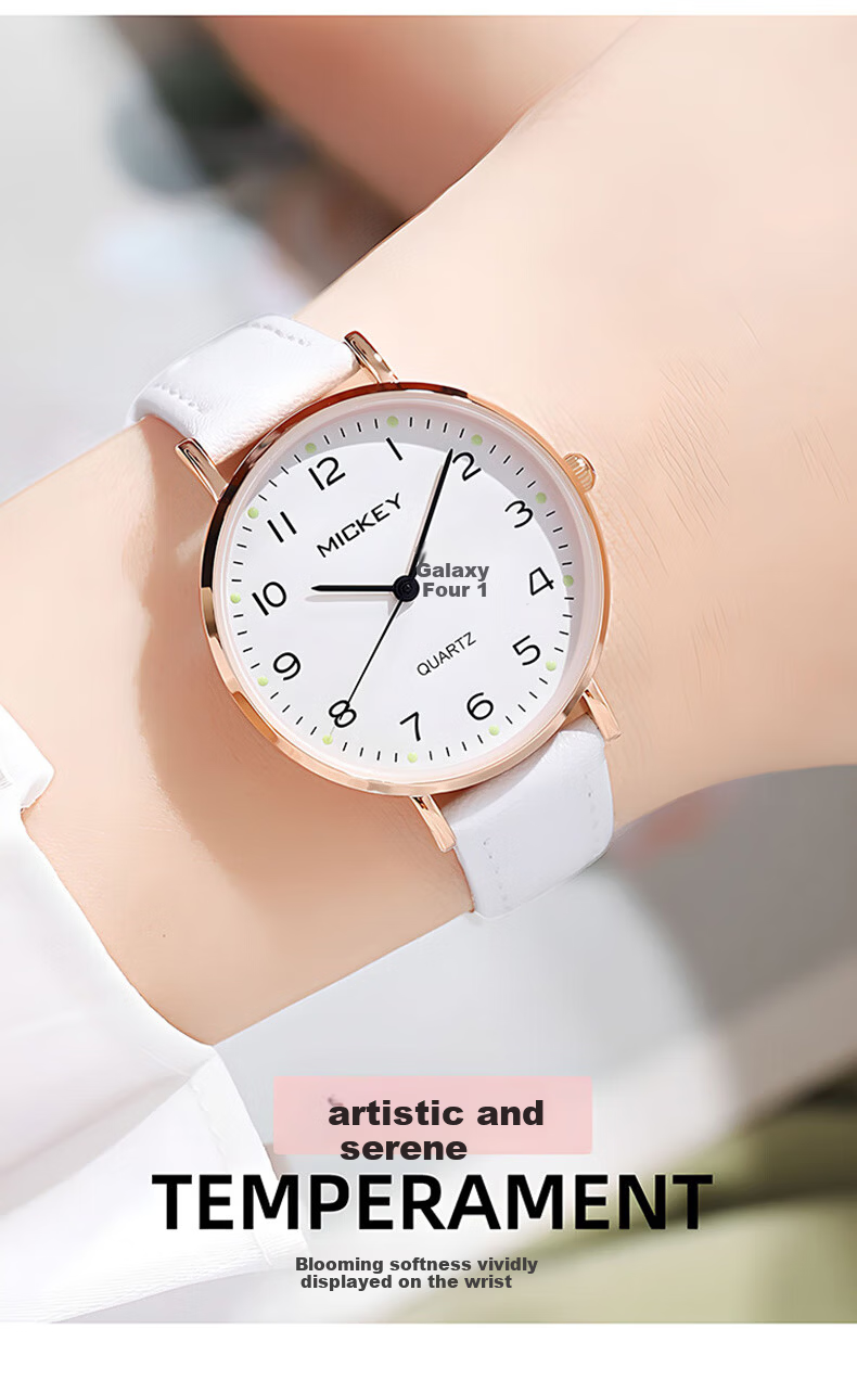 Disney Women's Watch Junior High High School Ladies Niche Light Luxury Quartz New High-Value Silent Student Electronic Watch 4