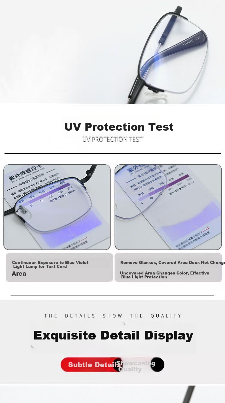 Mumujian HD Presbyopic Glasses Blue Light Blocking Multifocal Auto-Focus Reading Glasses for Men and Women 9