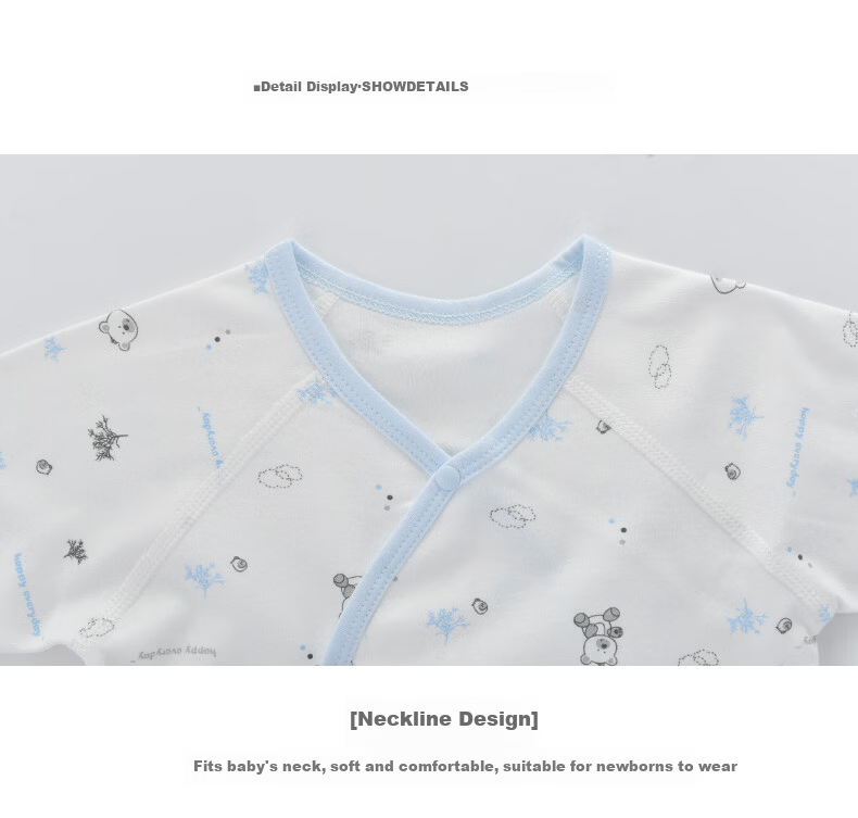 Qiaojiao Duck Baby Clothes Summer Thin Newborn Cotton Romper Crawling Suit Full Moon Baby Monk Suit Pajamas 7