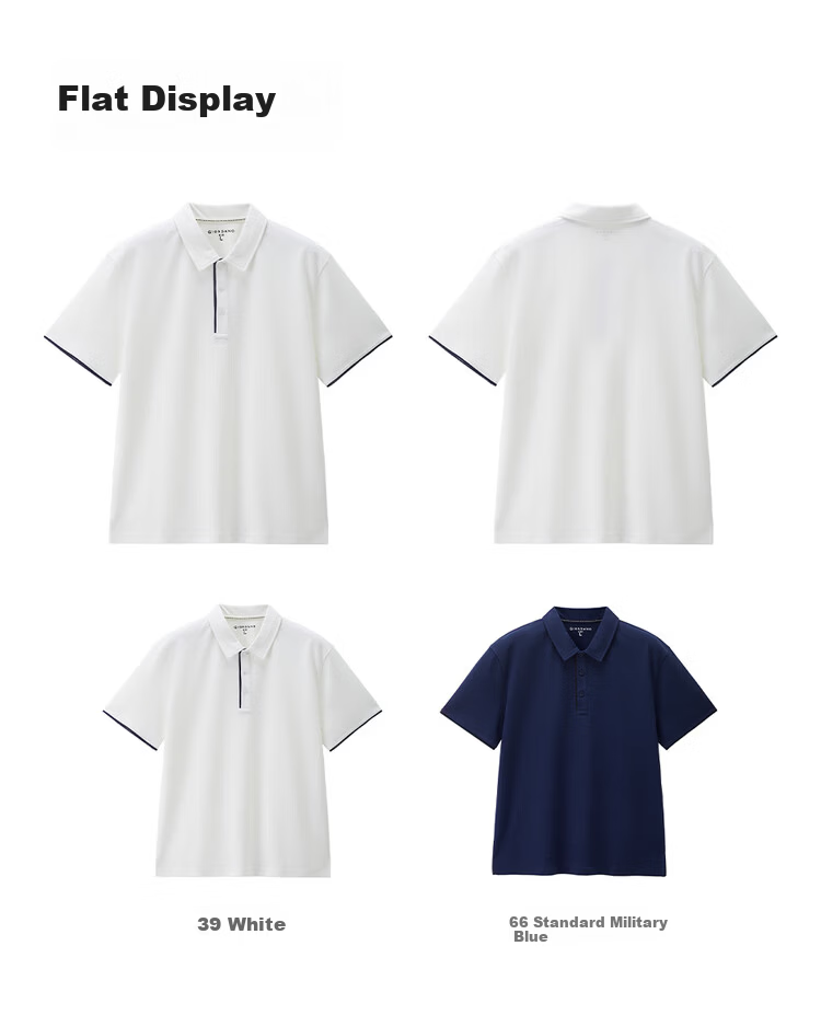 Giordano Men's Short Sleeve Polo Shirt 2026 Summer Black Technology Cooling Colorblock Collar 13016208 21