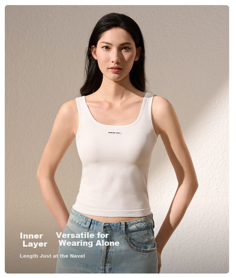 Manifen Women's Padded Back Beauty Antibacterial Sweat-Wicking Slim Fit Sports Tank Top Sleeveless Shirt for Outerwear and Layering 10