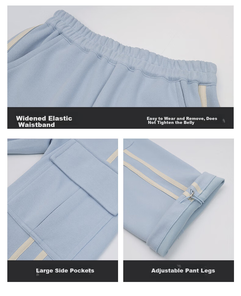 Follow Me Girls' Spring New Sweet Stylish Polo Collar Top and Casual Wide-Leg Pants Two-Piece Set Beige/Black 130 3