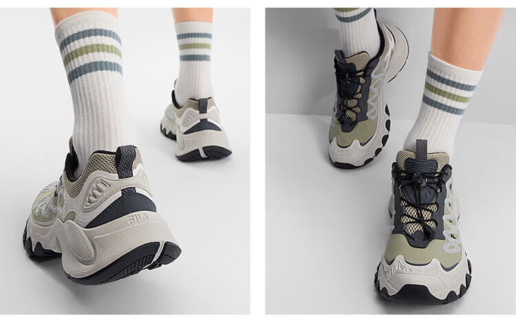 FILA Official Men's Mushroom Dad Shoes 2026 Summer New Casual Retro Sports Shoes 37