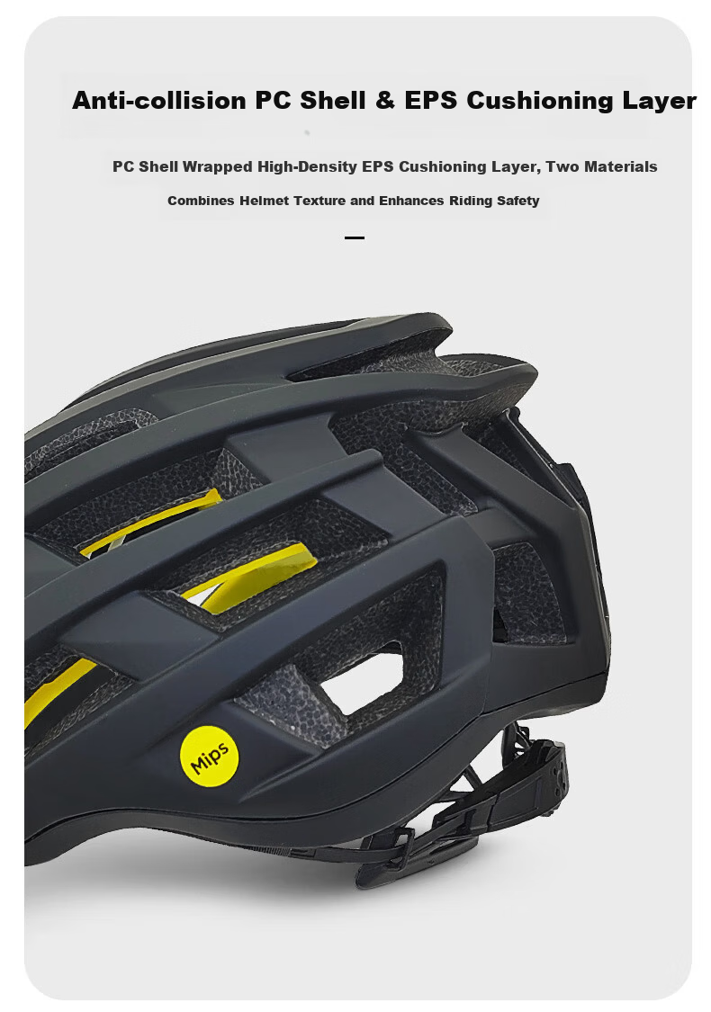 MOON MIPS Impact-Resistant Cycling Helmet Road Bike Aerodynamic Safety Cap Unisex Sports Gear Commuting Black M 7
