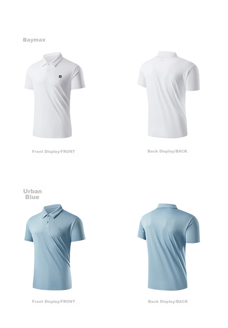 PEAK Polo Shirt for Men, Summer New Style, Sports Fitness Business Top, Breathable Casual T-Shirt, Loose Short Sleeve DF652241 64
