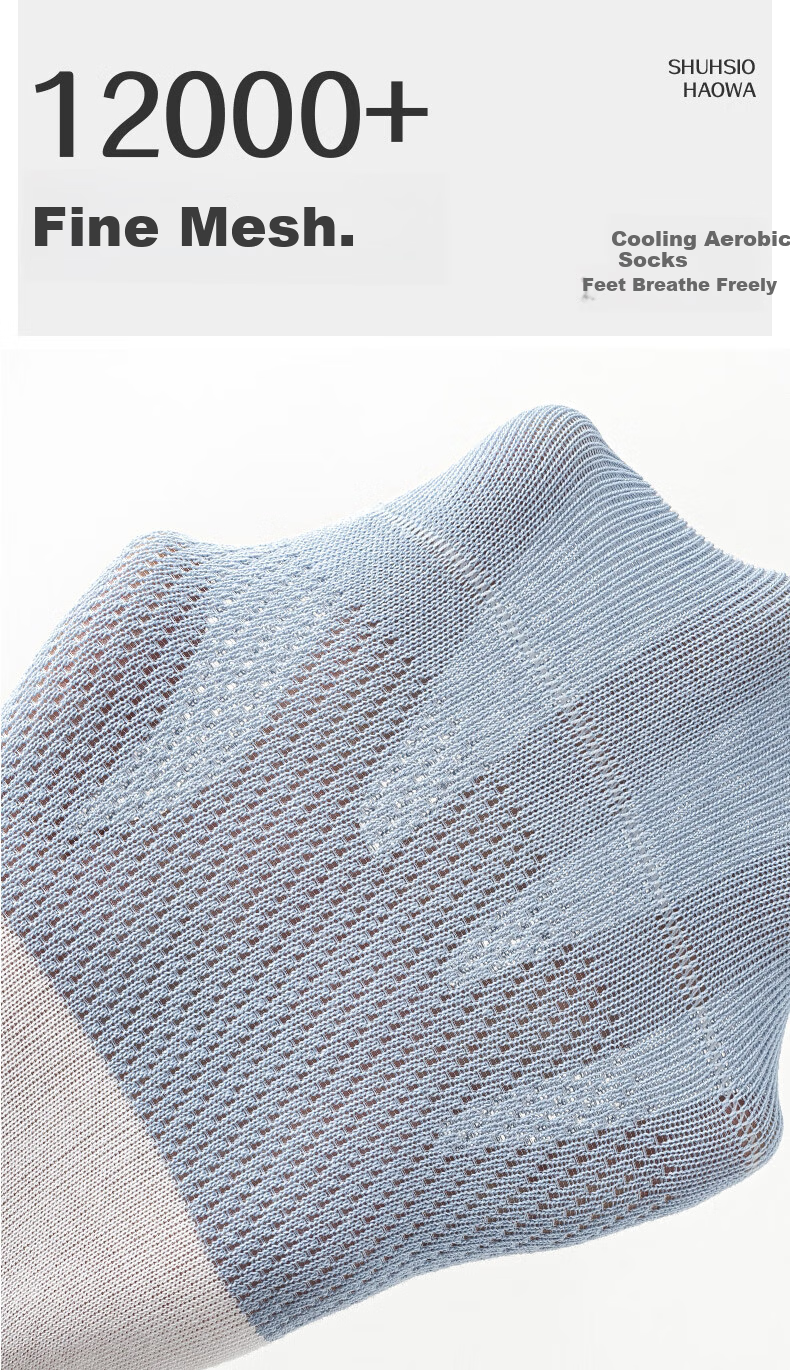 Mianmanman Summer Thin Socks for Men, Mesh Breathable Short Socks, Xinjiang Cotton Antibacterial Deodorant Contrasting Color Low-Cut Ankle Socks, 10 Pairs 4