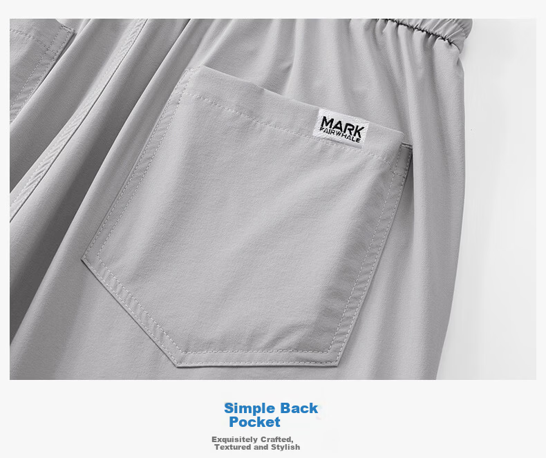 Mark Fairwhale Men's Casual Pants Summer Lightweight Breathable Outdoor Loose Fit Straight Leg Khaki XL 18