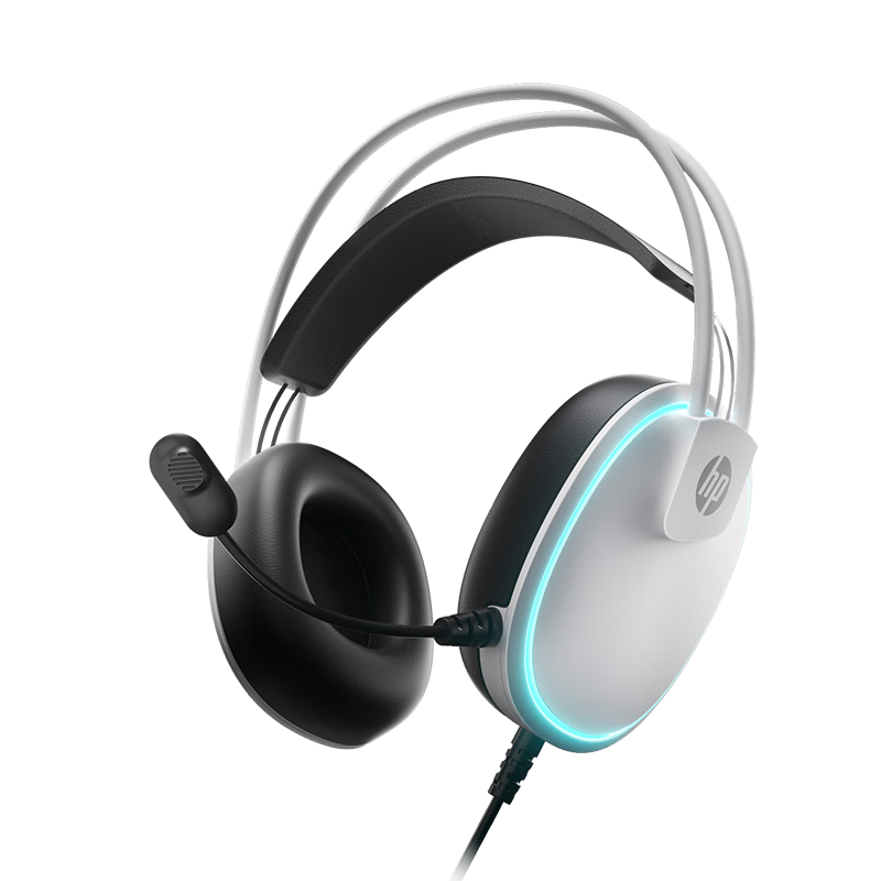 HP DHE-8020 Gaming Headset Over-Ear Ultra-Thin Lightweight Delta Sound Positioning FPS PUBG E-Sports Chip Wired Computer Headphones White Black