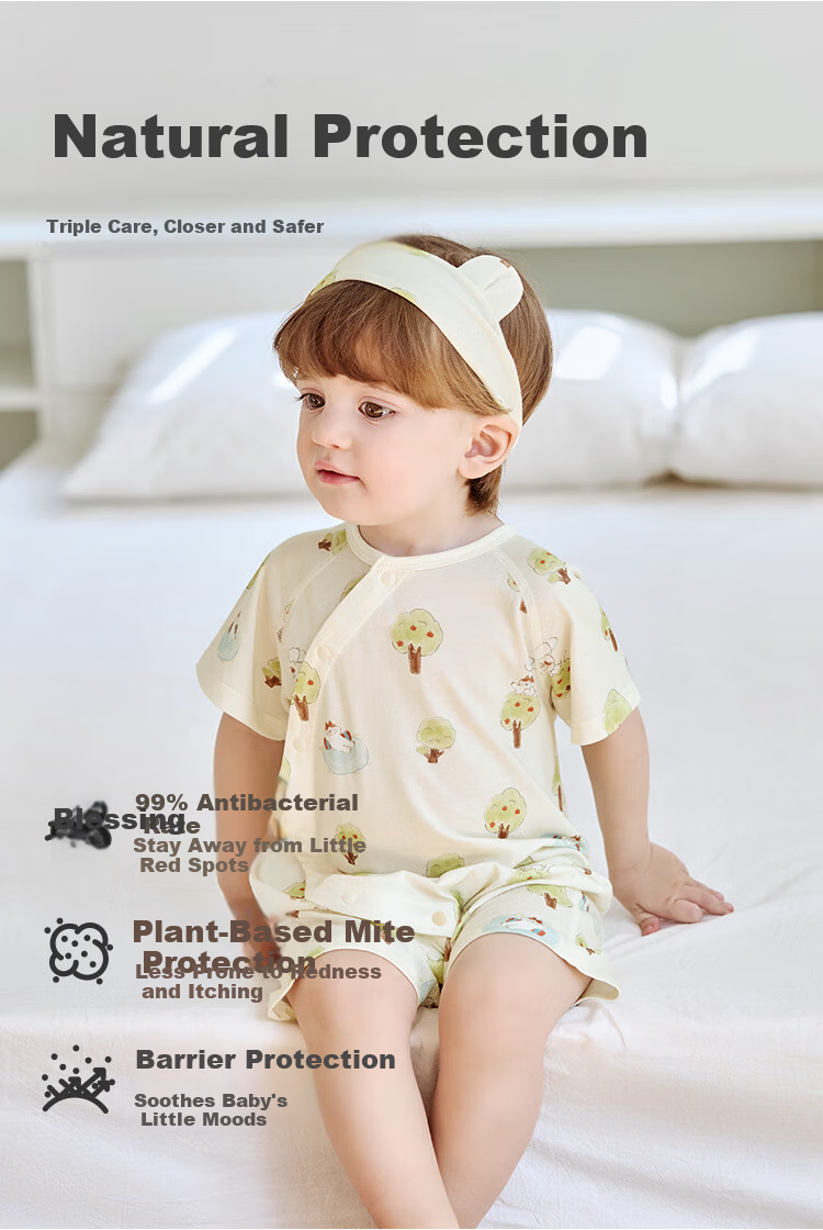 Weishi Muni Infant Short Sleeve Romper Summer Thin Baby Summer Clothes 2
