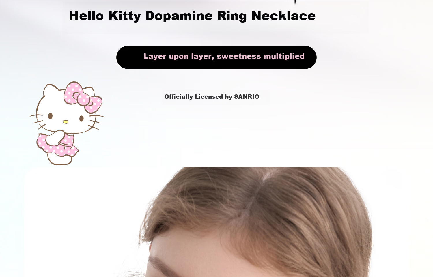 ChaoSeHui Hello Kitty Dopamine Necklace Women's Pendant Birthday Gift Luxury Girlfriend Necklace 3230 3