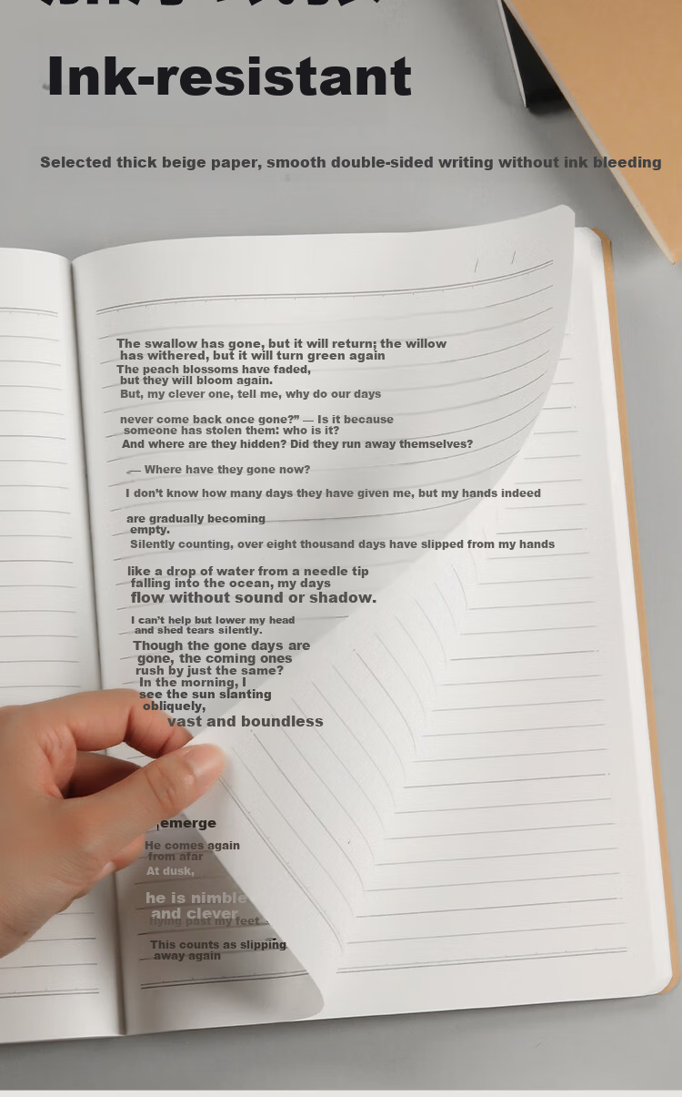JD Jingzao 16K 32-Page Thickened Kraft Stitching English Exercise Notebook for Primary and Secondary Students, 5-Pack 7