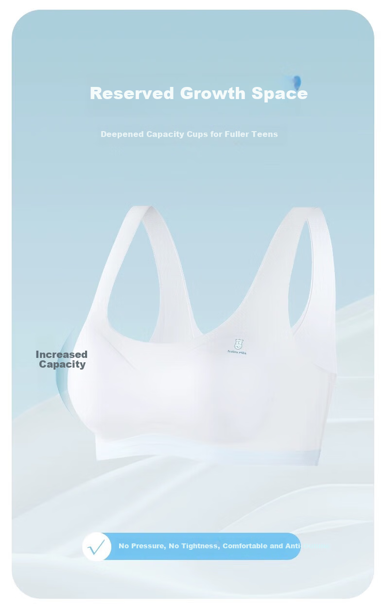 Urban Beauty 2-Piece Spring Summer Girls' Seamless Sports Bra Vest for Teens and Adolescents 3